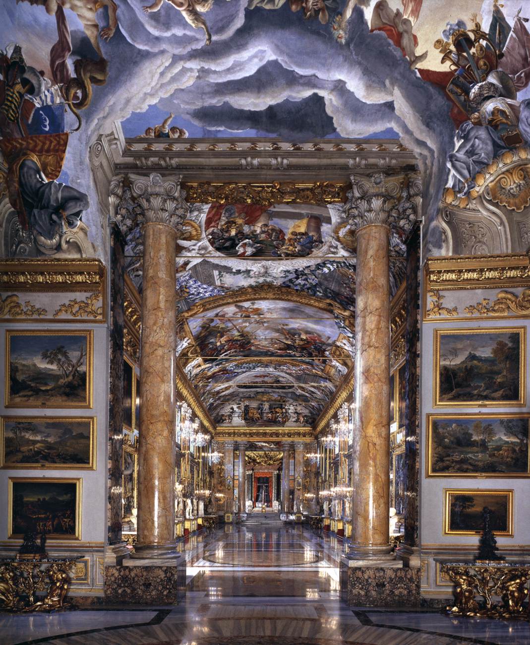 Johann Paul Schor, Grande Galleria, Palazzo Colonna, Rome