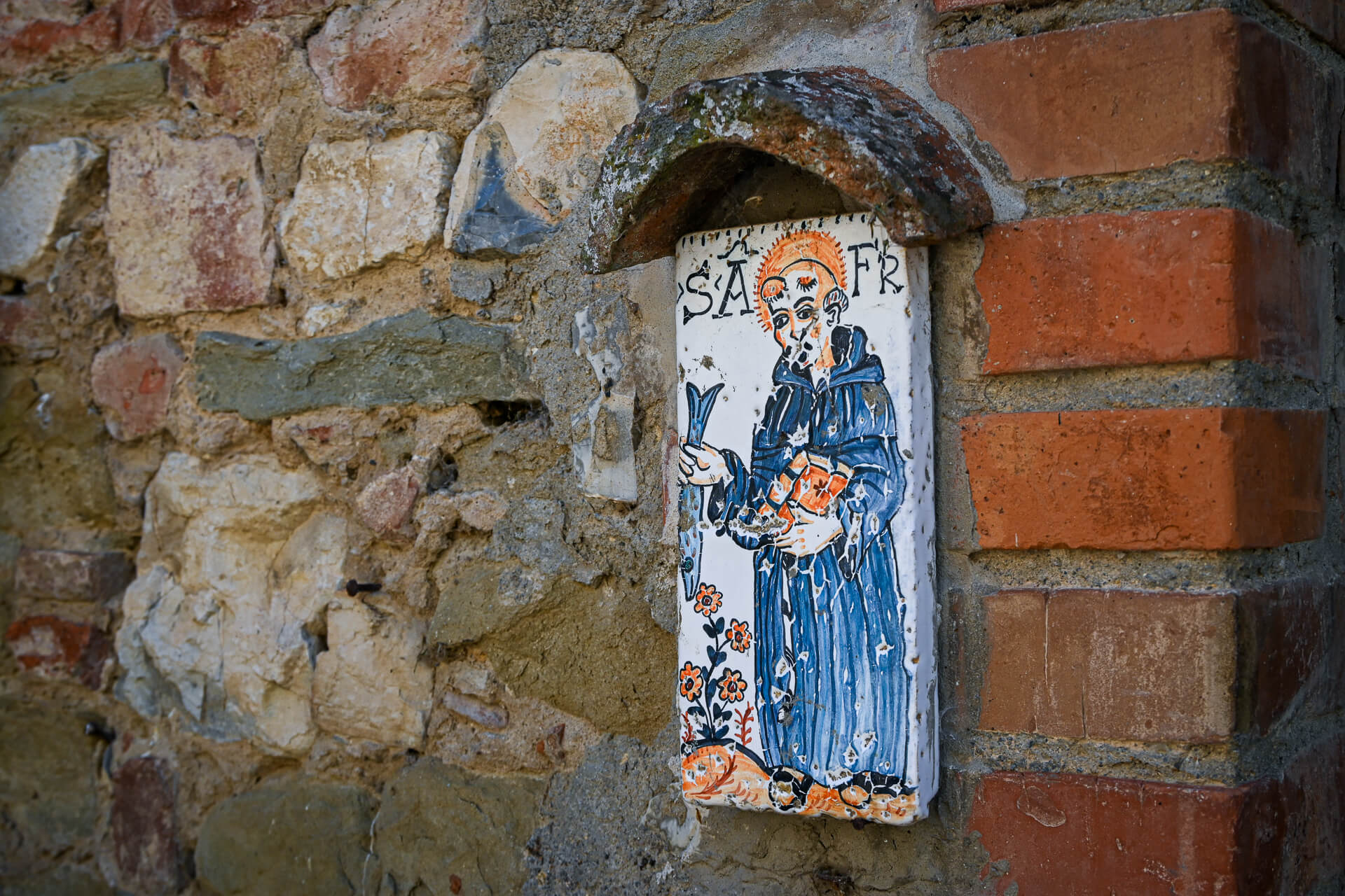 Keramiek San Francesco met vis